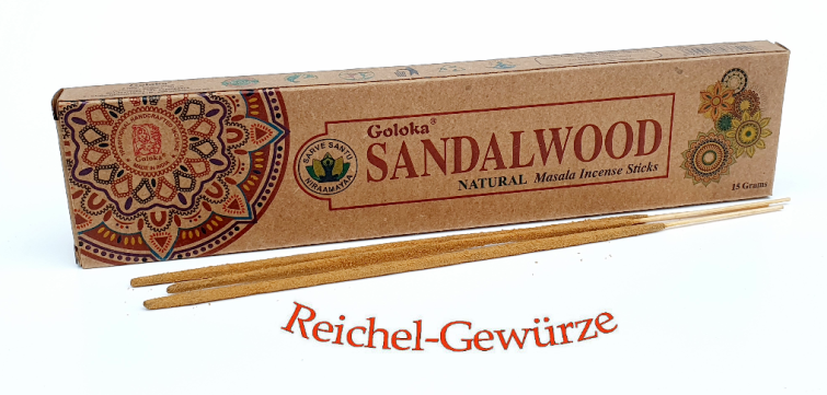 Räucherstäbchen GOLOKA Sandalwood/Sandelholz, 15g